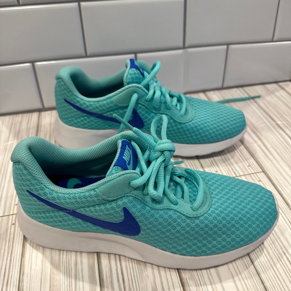 Nike 812655-341 Tanjun Blue Mesh Running Training Sneaker Shoes Women's US 6